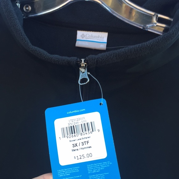 Columbia Bowen Lake Softshell -  3X - Black - Picture 5 of 6
